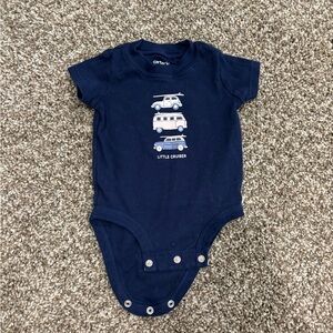 Carter's Dark Blue Onesie with Car Design